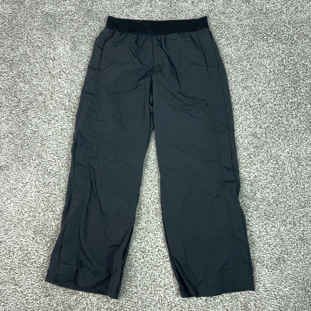 Nike Pants‎ Womens Large Black Nylon Track Straight Leg Gym Workout Sport Icon